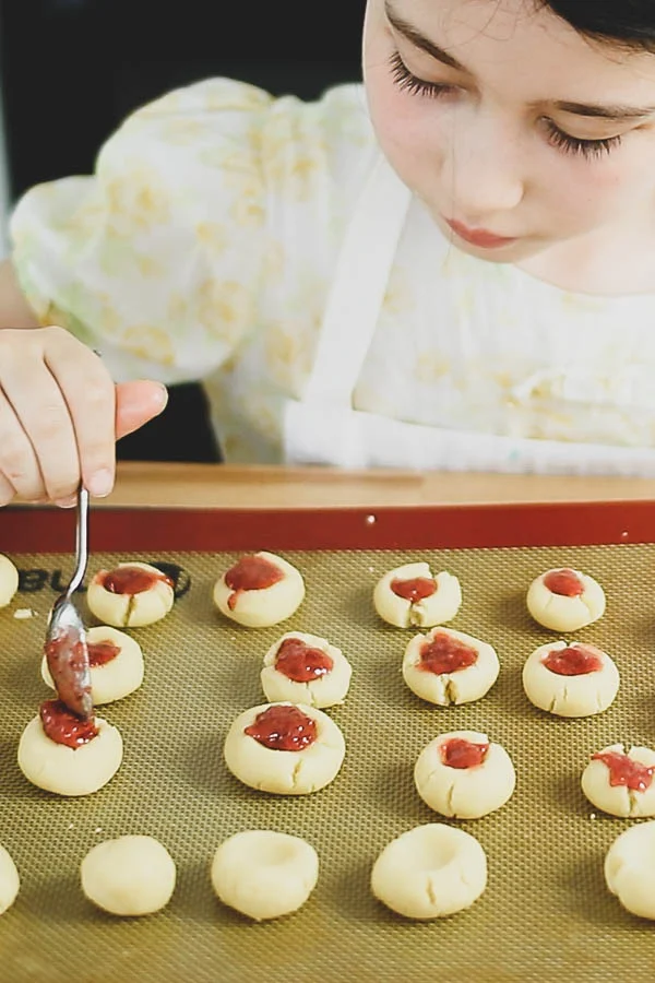 【Kids Cooking】Thumbprint Cookies