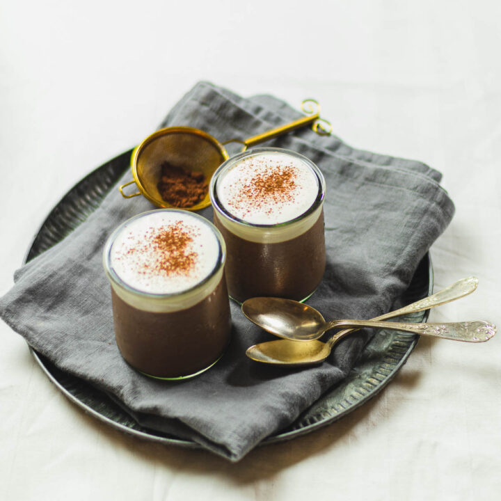 【生クリーム・卵なし】簡単チョコミルクプリンの作り方