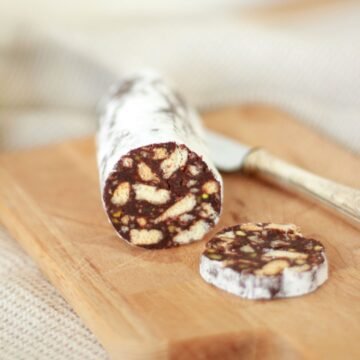 サラミのかたちのイタリアのお菓子・チョコレートサラミ