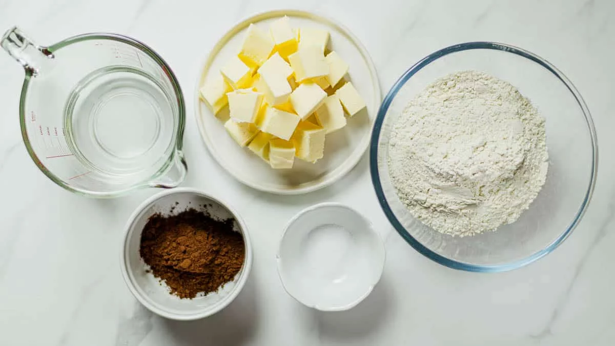 Ingredients - Cocoa Pastry Dough (Quick Puff Pastry Dough)