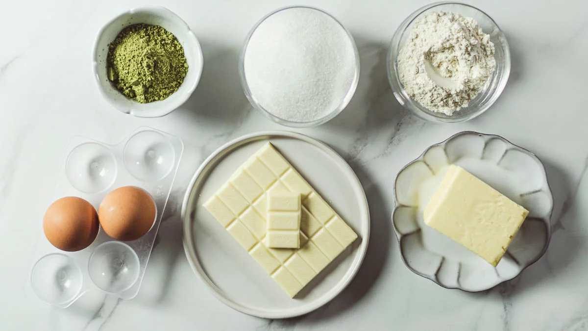  Super umidi e ricchi Come preparare gli autentici Brownies al Matcha Ingredietns