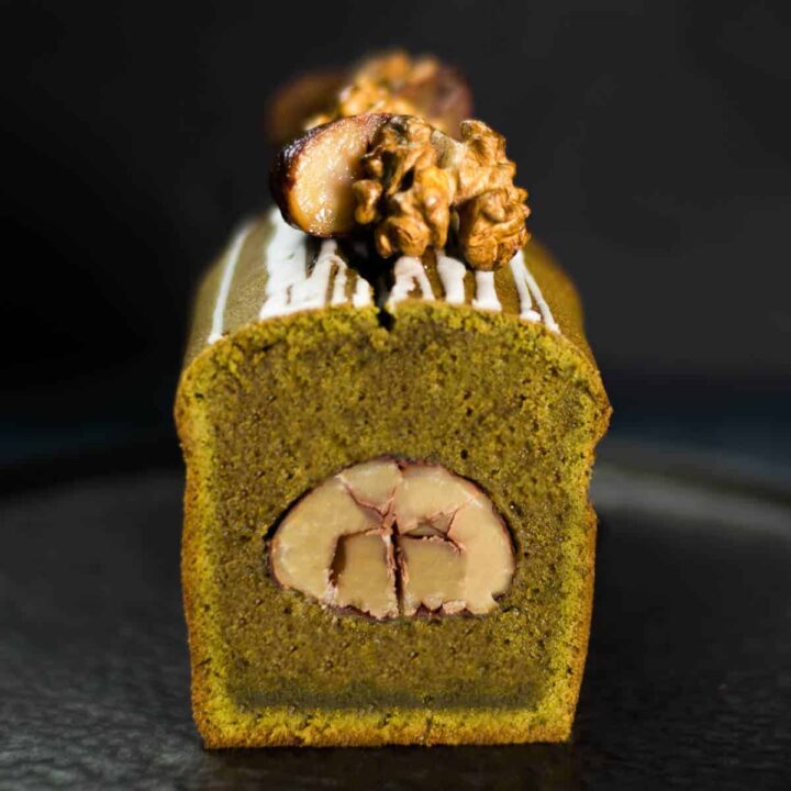 栗の渋皮入り抹茶パウンドケーキ