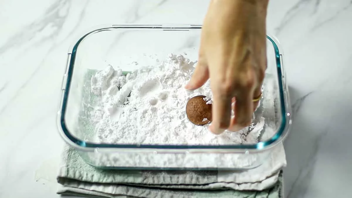 After that, follow the same process as making plain snowball cookies.