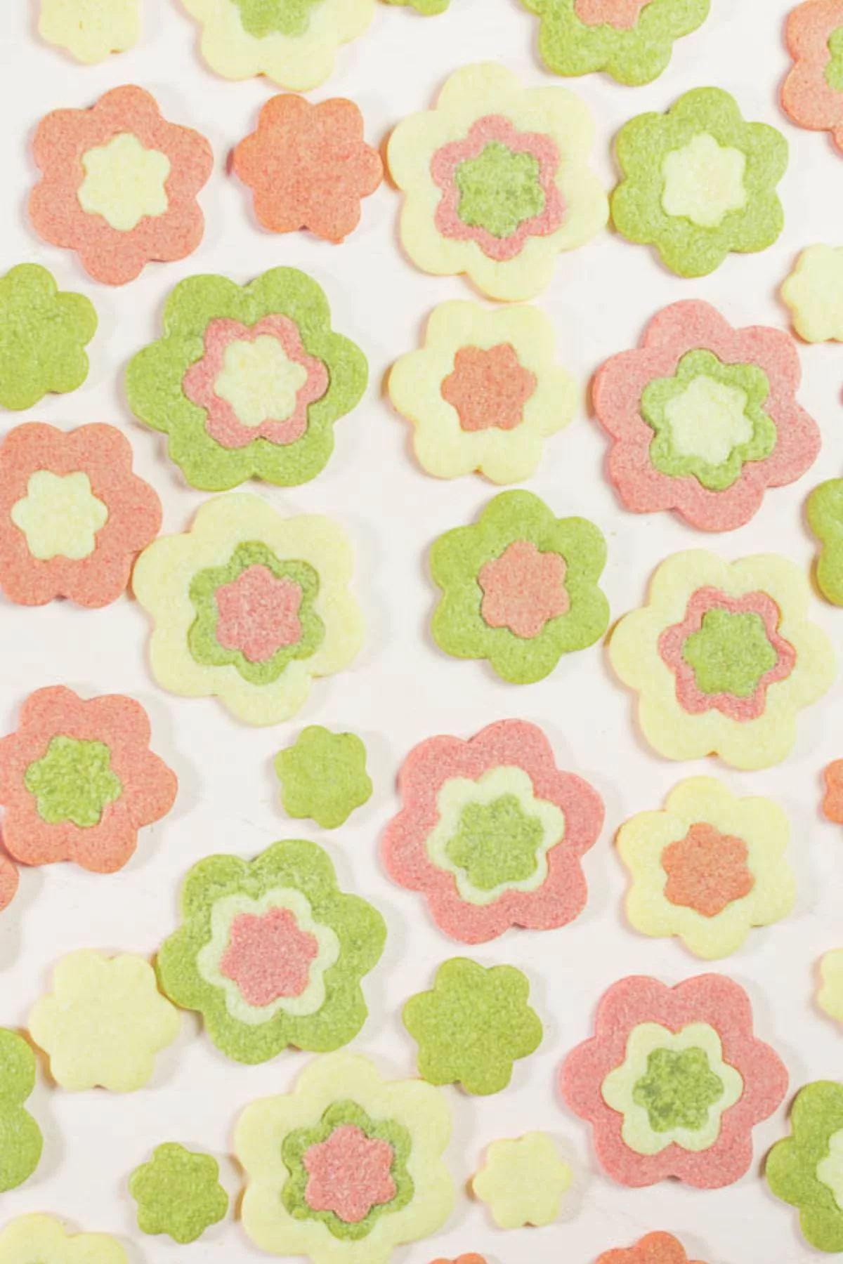 かわいい花のかたち♡3色のひな祭りクッキー